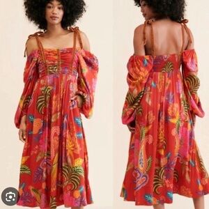 Farm Rio Mystic Bush Floral Bohemian Dress